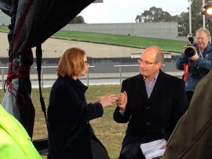 Prime Minister Julia Gillard during an interview with Seven's Koshie. 